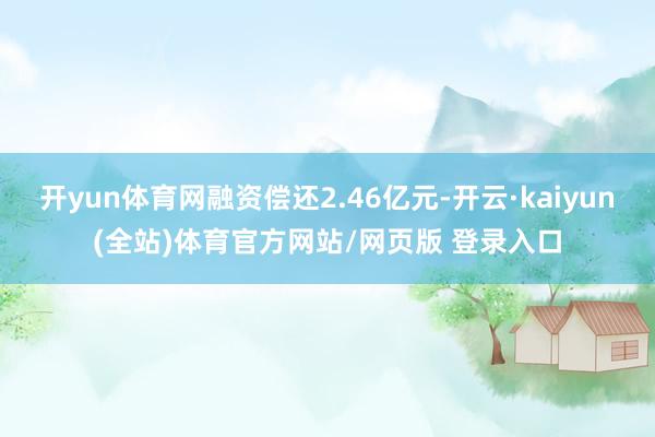 开yun体育网融资偿还2.46亿元-开云·kaiyun(全站)体育官方网站/网页版 登录入口