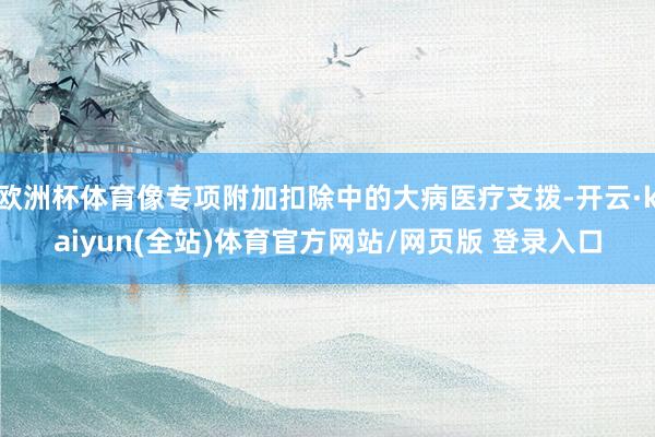 欧洲杯体育像专项附加扣除中的大病医疗支拨-开云·kaiyun(全站)体育官方网站/网页版 登录入口