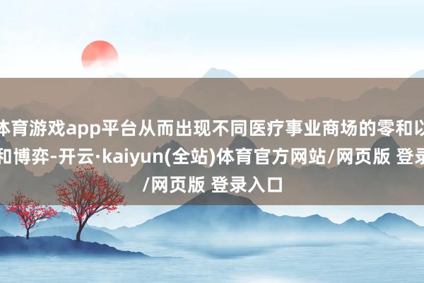 体育游戏app平台从而出现不同医疗事业商场的零和以至负和博弈-开云·kaiyun(全站)体育官方网站/网页版 登录入口