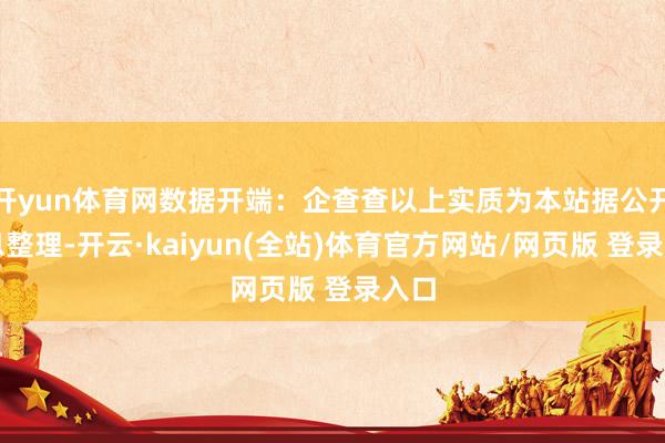 开yun体育网数据开端：企查查以上实质为本站据公开信息整理-开云·kaiyun(全站)体育官方网站/网页版 登录入口