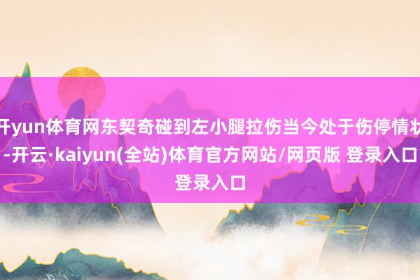 开yun体育网东契奇碰到左小腿拉伤当今处于伤停情状-开云·kaiyun(全站)体育官方网站/网页版 登录入口