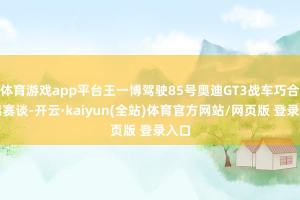 体育游戏app平台王一博驾驶85号奥迪GT3战车巧合冲出赛谈-开云·kaiyun(全站)体育官方网站/网页版 登录入口