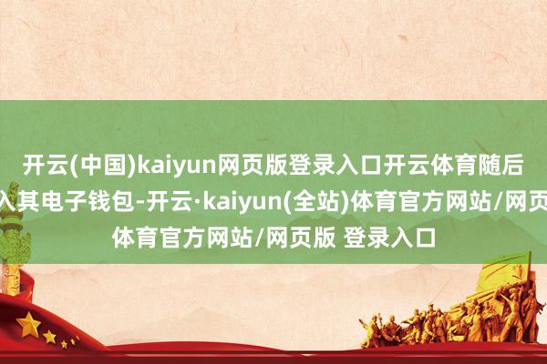 开云(中国)kaiyun网页版登录入口开云体育随后踏实币将转入其电子钱包-开云·kaiyun(全站)体育官方网站/网页版 登录入口