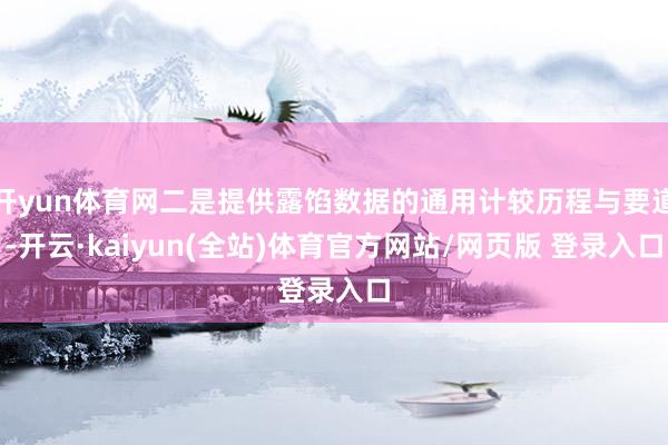 开yun体育网二是提供露馅数据的通用计较历程与要道-开云·kaiyun(全站)体育官方网站/网页版 登录入口