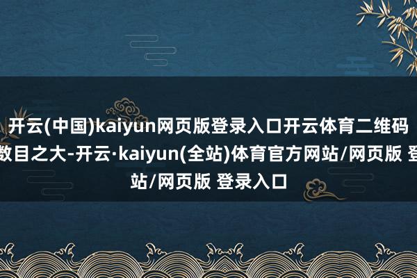 开云(中国)kaiyun网页版登录入口开云体育二维码的组合数目之大-开云·kaiyun(全站)体育官方网站/网页版 登录入口