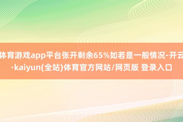 体育游戏app平台张开剩余65%如若是一般情况-开云·kaiyun(全站)体育官方网站/网页版 登录入口