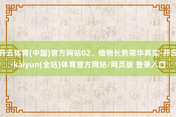 开云体育(中国)官方网站02、植物长势荣华其实-开云·kaiyun(全站)体育官方网站/网页版 登录入口